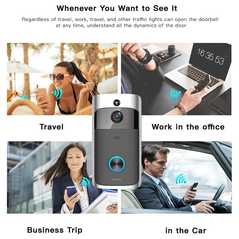 Smart Wifi Video Doorbell With Night Vision - Remote Monitoring 5