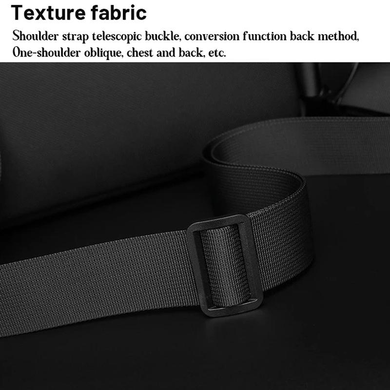 Functional Men Chest Bag Versatile Messenger Bag For Everyday Use - Grey 6