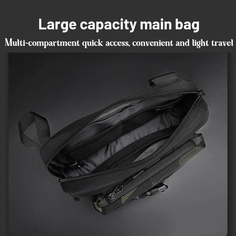 Functional Men Chest Bag Versatile Messenger Bag For Everyday Use - Grey 15