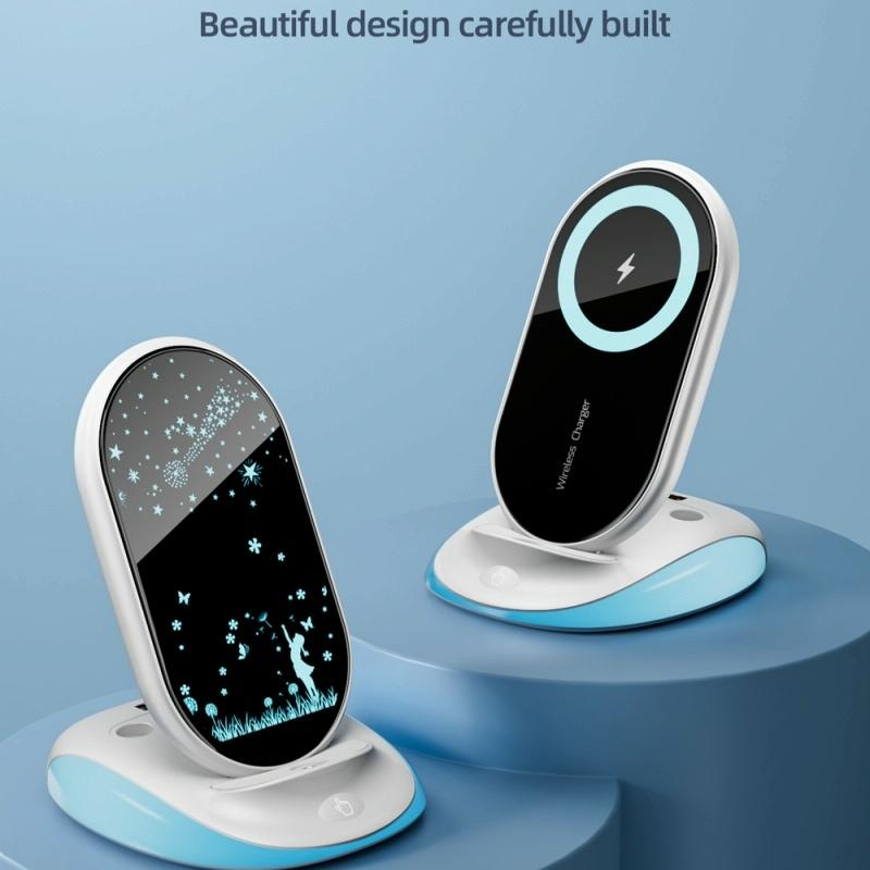 15W Universal Desktop Wireless Charger - Pink 8