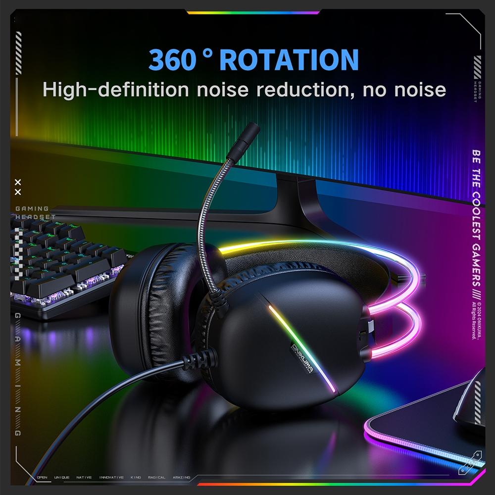 Rgb Light Gaming Headset 2M Cable - Pink 14