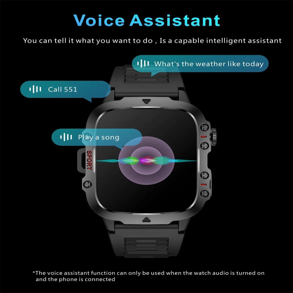 1.96 Inch Colour Screen Smart Watch Silicone Strap Support Bluetooth Call - Khaki 8