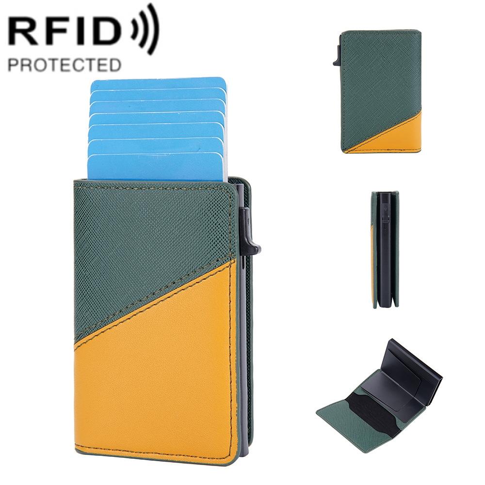 Anti-theft Rfid Leather Wallet - Secure Design - Green 14