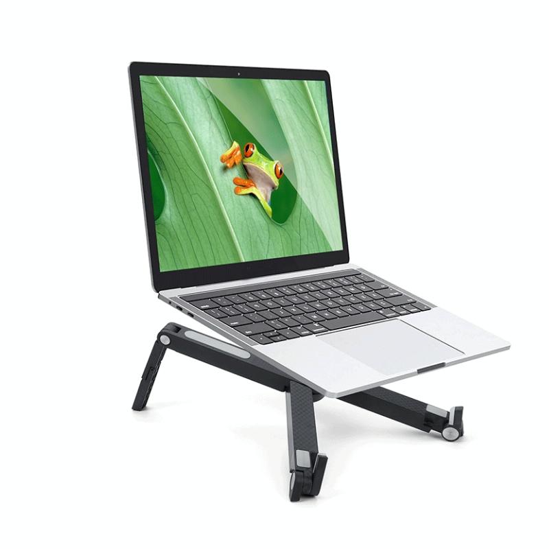 Foldable Non-slip Laptop Stand - Plastic Silicone - White 6