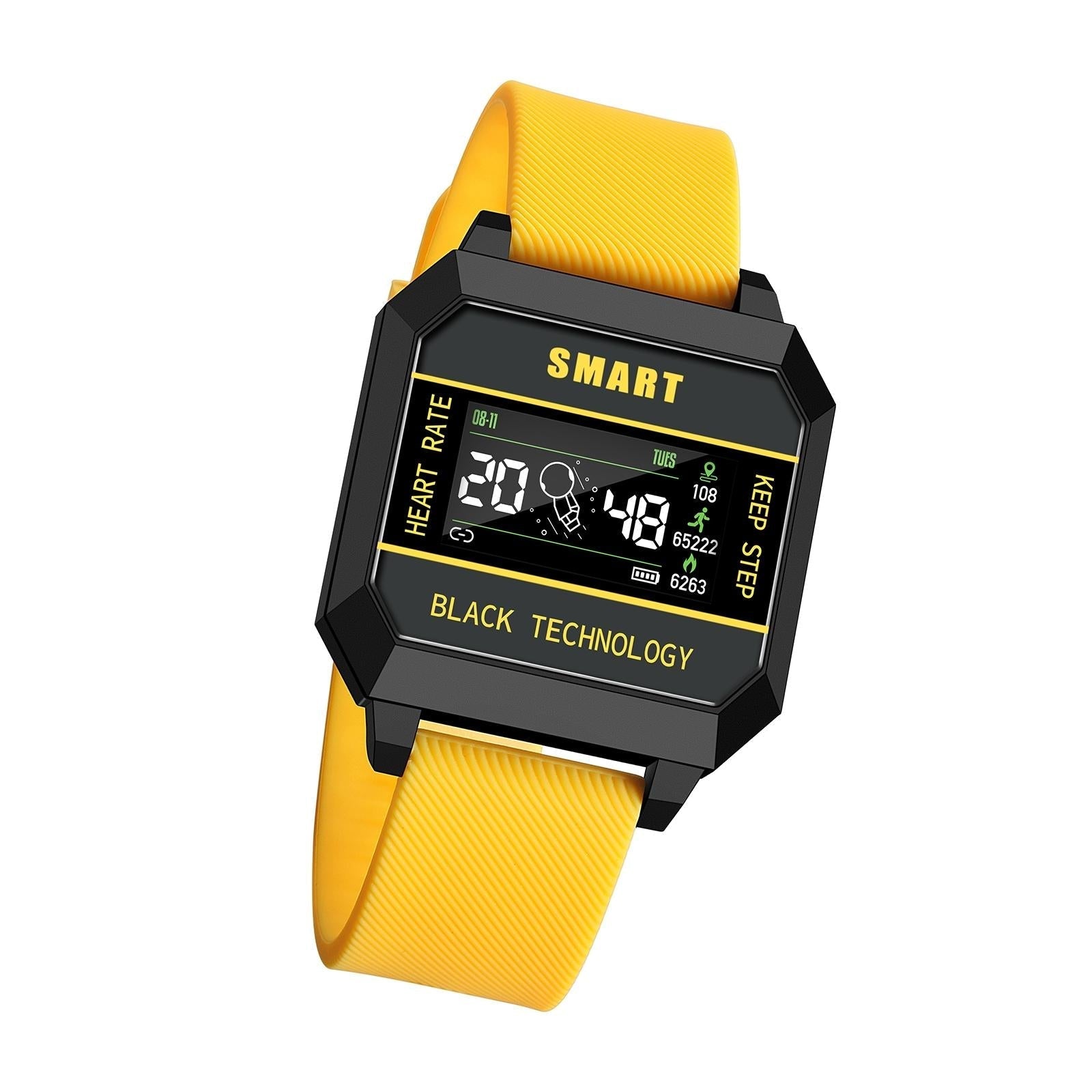 0.96 Inch Tft Screen Life Waterproof Smart Watch Support Sleep Monitoring / Heart Rate Monitoring / Blood Pressure Monitoring / Pulse Reminder - Yellow 24
