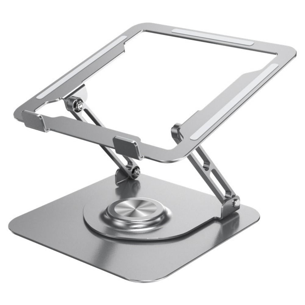 360 Degree Rotating Laptop Stand - Foldable Aluminum Bracket - Silver 7