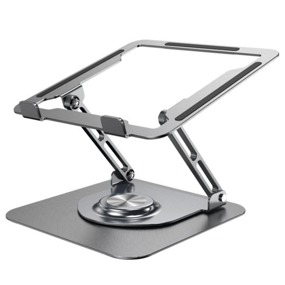 360 Degree Rotating Laptop Stand - Foldable Aluminum Bracket - Silver 9