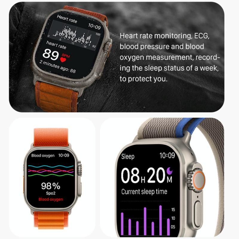 1.5 Inch Silicone Band Smart Watch Bluetooth Call / Heart Rate / Blood Pressure / Blood Oxygen - Orange 4