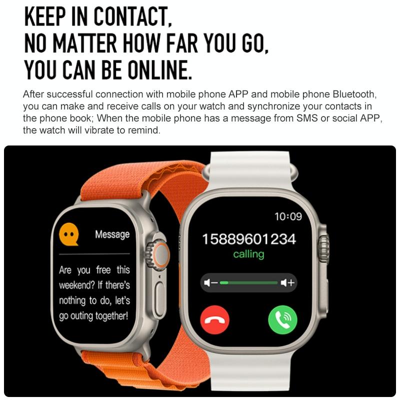 1.5 Inch Silicone Band Smart Watch Bluetooth Call / Heart Rate / Blood Pressure / Blood Oxygen - Orange 7