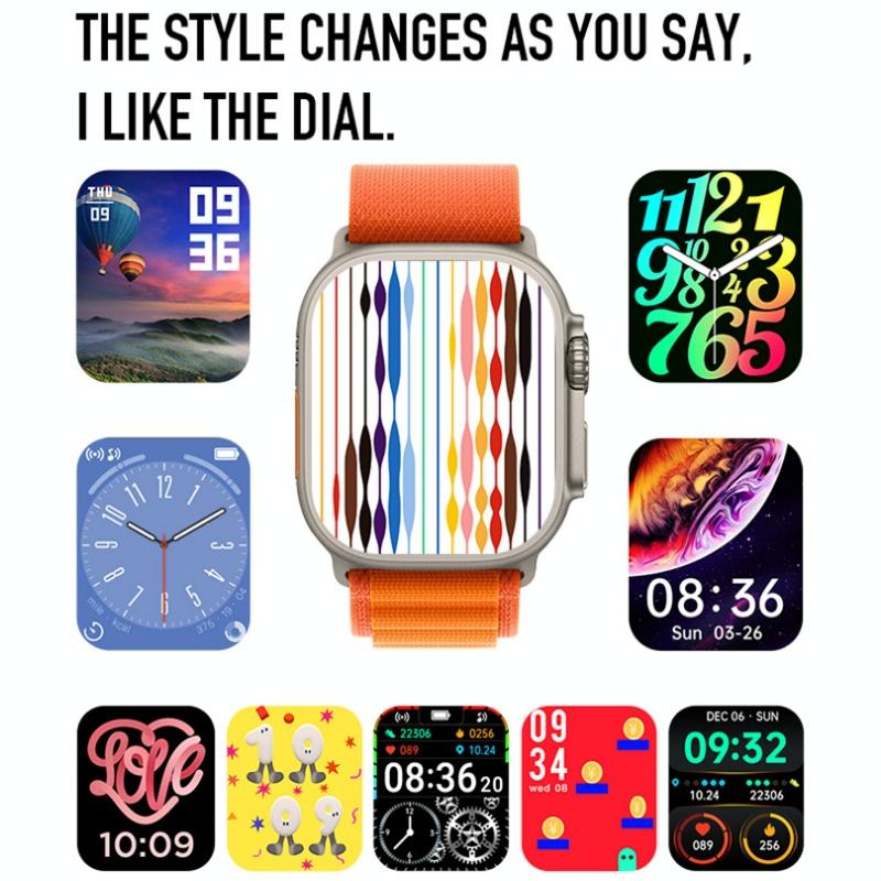 1.5 Inch Silicone Band Smart Watch Bluetooth Call / Heart Rate / Blood Pressure / Blood Oxygen - Orange 8