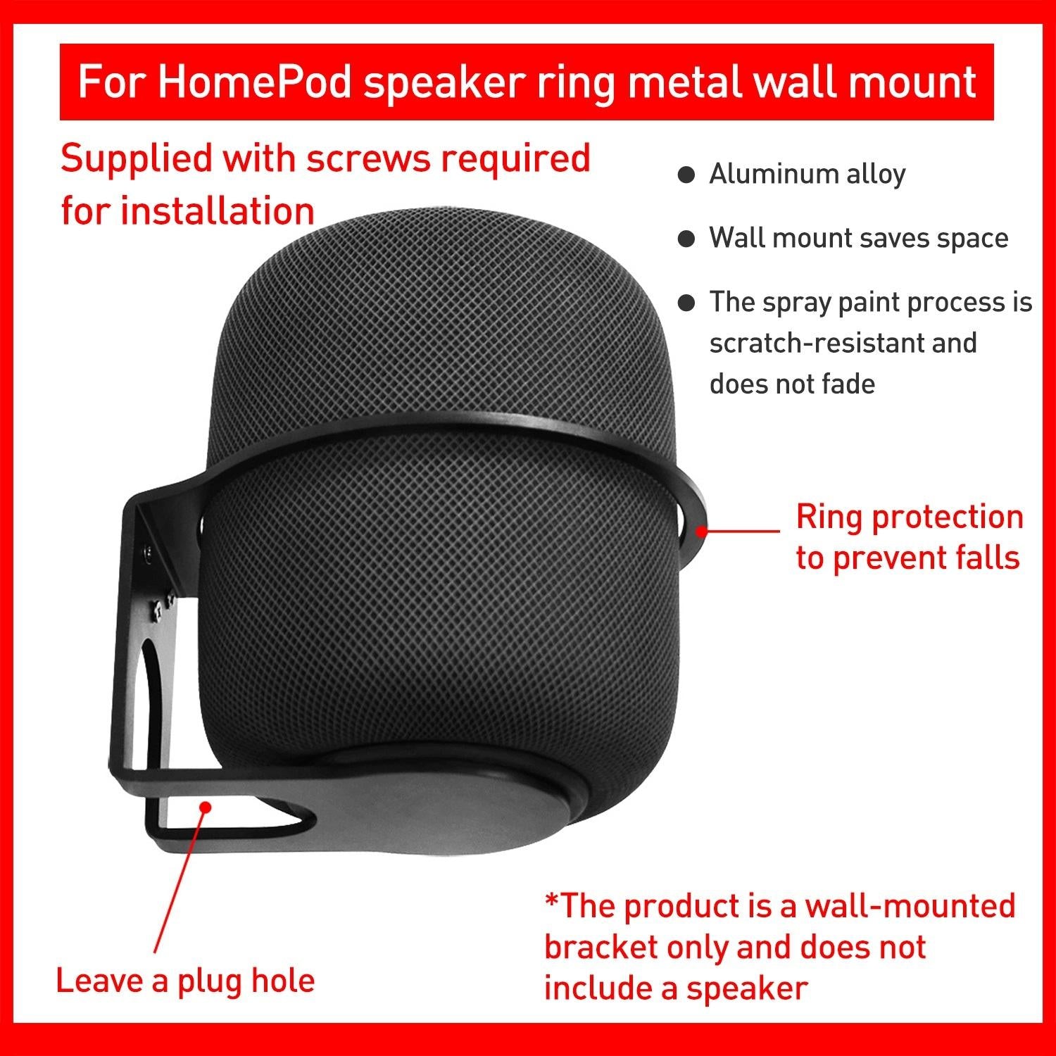 Metal Wall Mount for Wireless Bluetooth Speaker - Silver 7