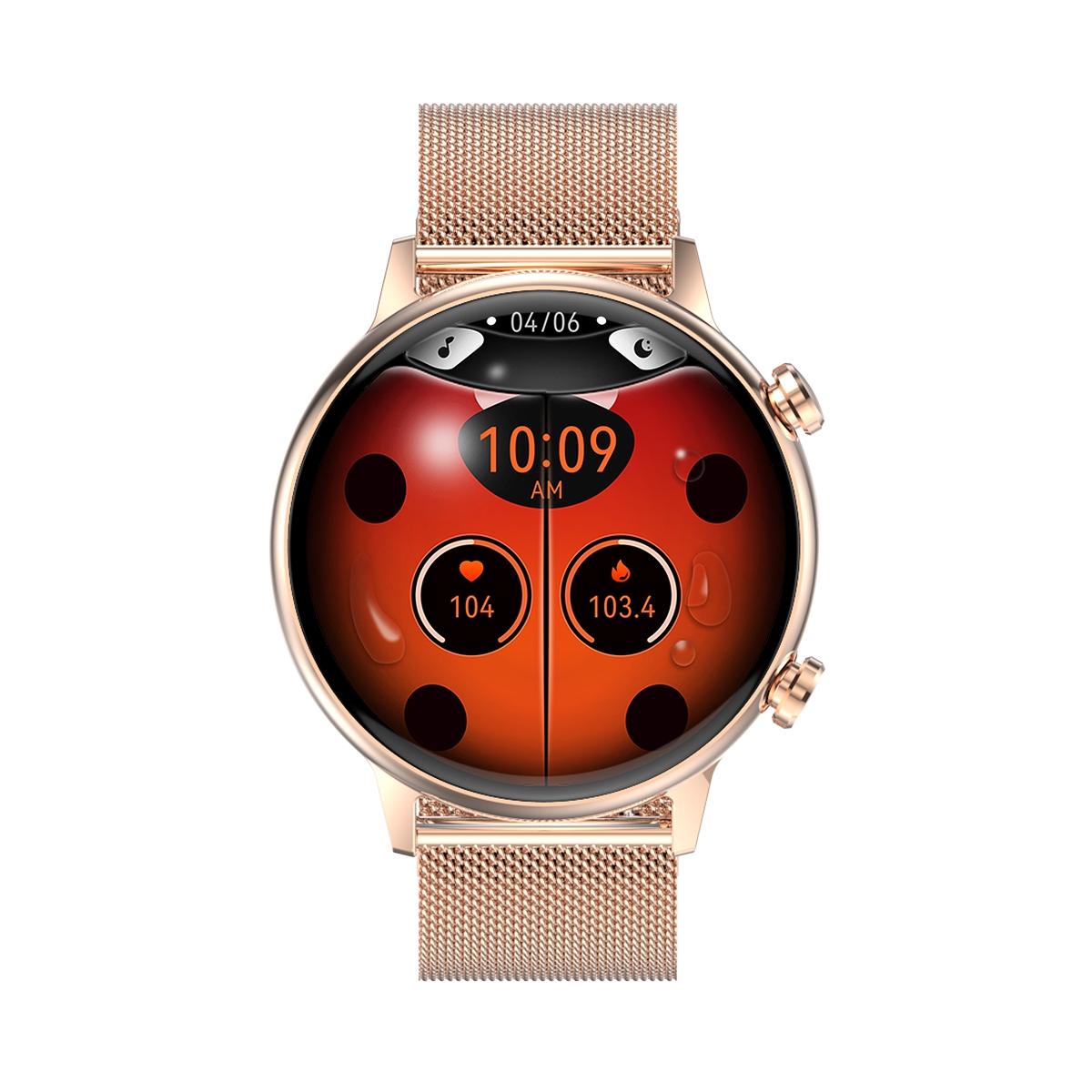 1.1 Inch Smart Stainless Steel Band Watch Support Bluetooth Call / Blood Oxygen Monitoring - Black 3