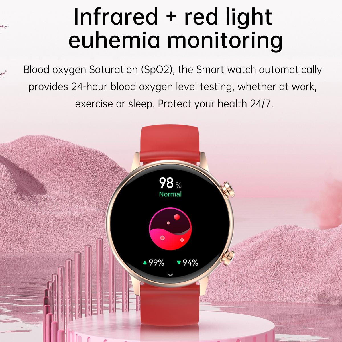 1.1 Inch Smart Stainless Steel Band Watch Support Bluetooth Call / Blood Oxygen Monitoring - Black 9