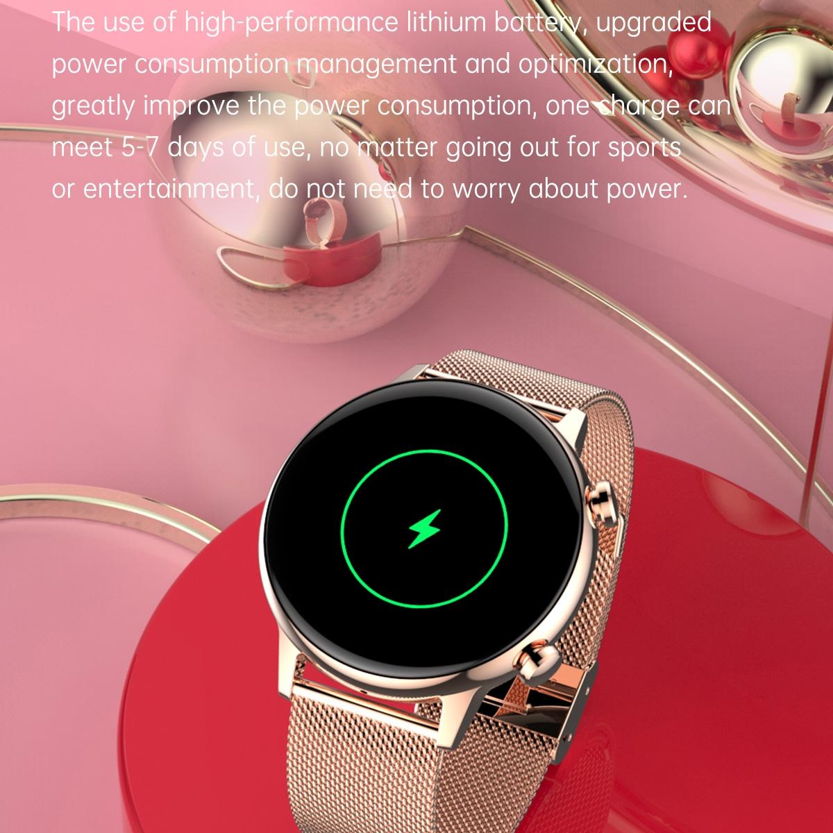 1.1 Inch Smart Stainless Steel Band Watch Support Bluetooth Call / Blood Oxygen Monitoring - Black 11