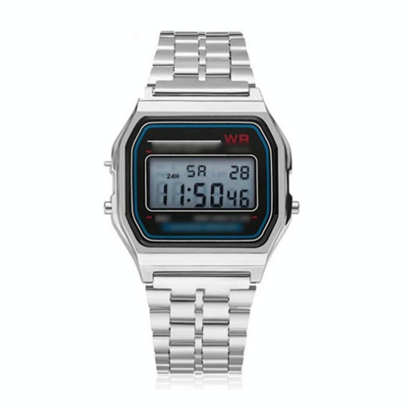 Waterproof Led Digital Quartz Wristwatch - Unisex - Gold 8