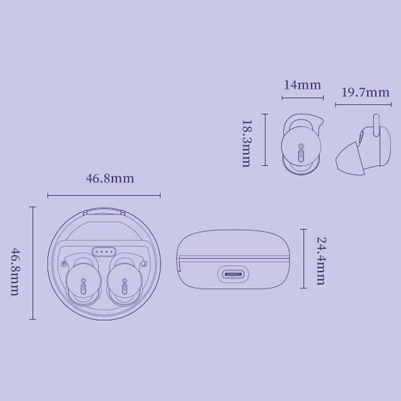 Comfortable Wireless Bluetooth Earphones - Noise Canceling - Skin Colour 12