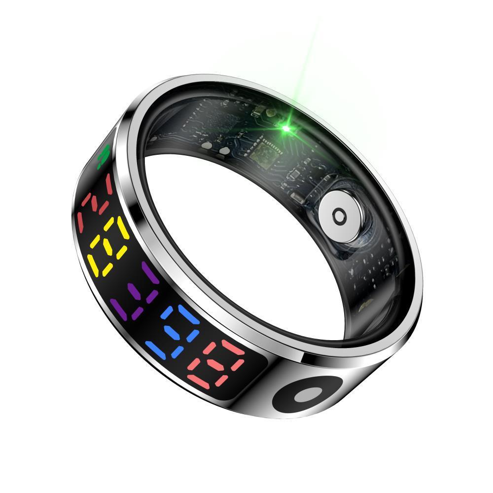 Smart Ring Heart Rate Blood Oxygen Sleep Sports Size 12 - Gold 12