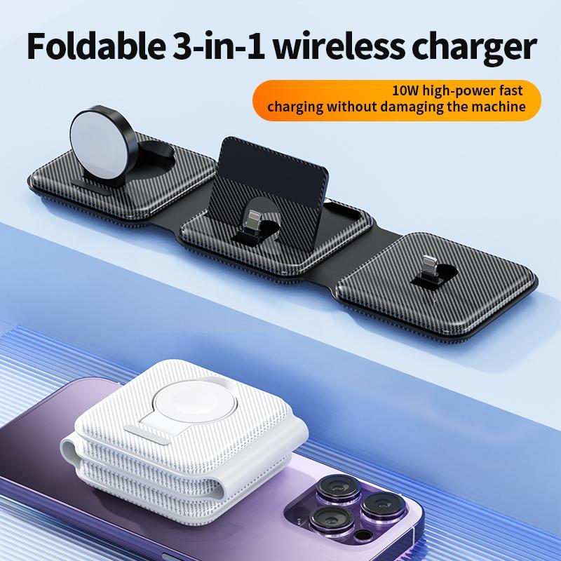 3 In 1 Wireless Charger For Apple Watch Phone & Headset - White 8