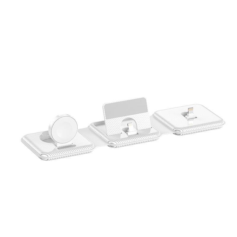 3 In 1 Wireless Charger For Apple Watch Phone & Headset - White 9