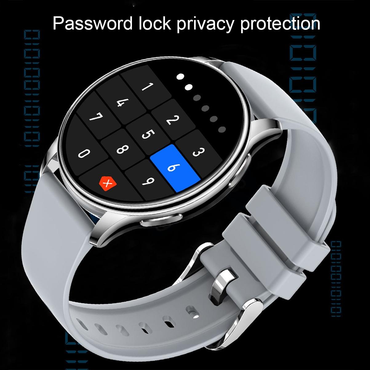 1.32 Inch Health Monitoring Smart Watch With Password Lock - Black 7