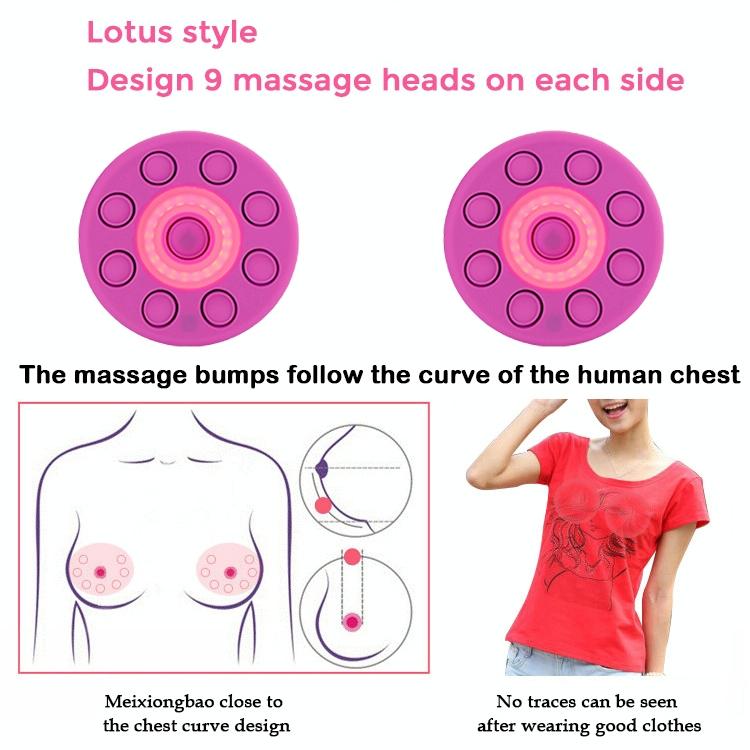 Anti-Sagging Bluetooth Breast Massager Remote Control Purple 7