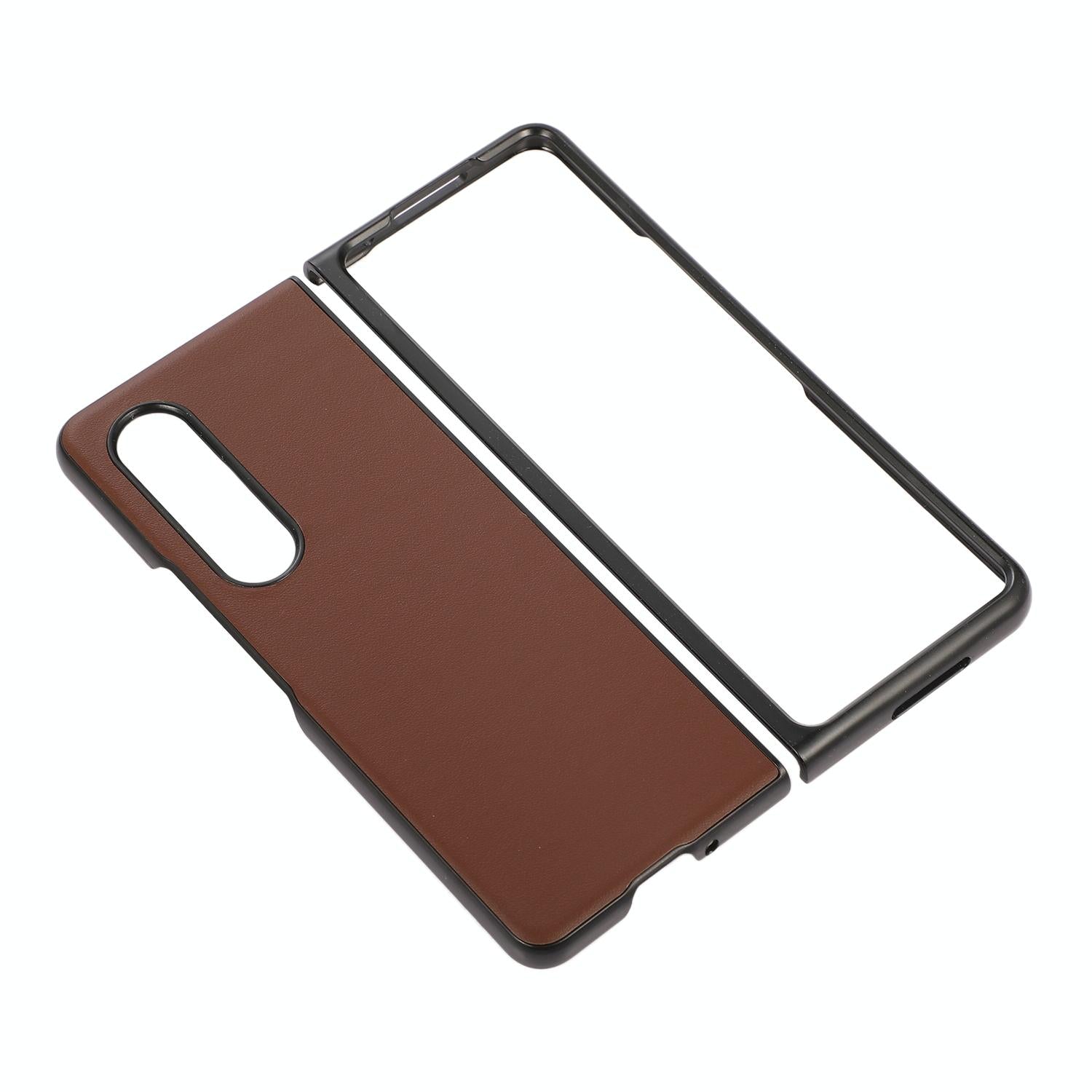For Samsung Galaxy Z Fold4 5G Sheep Texture Leather Phone Case - Blue 9