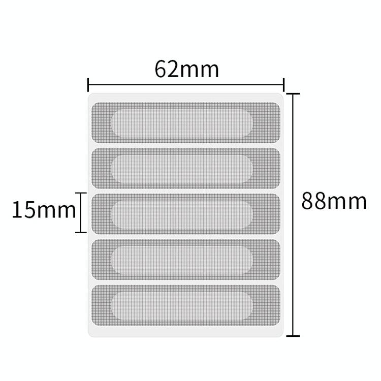 5-piece Self-adhesive Mosquito Stickers for Screen Windows with Drain Holes - White 4