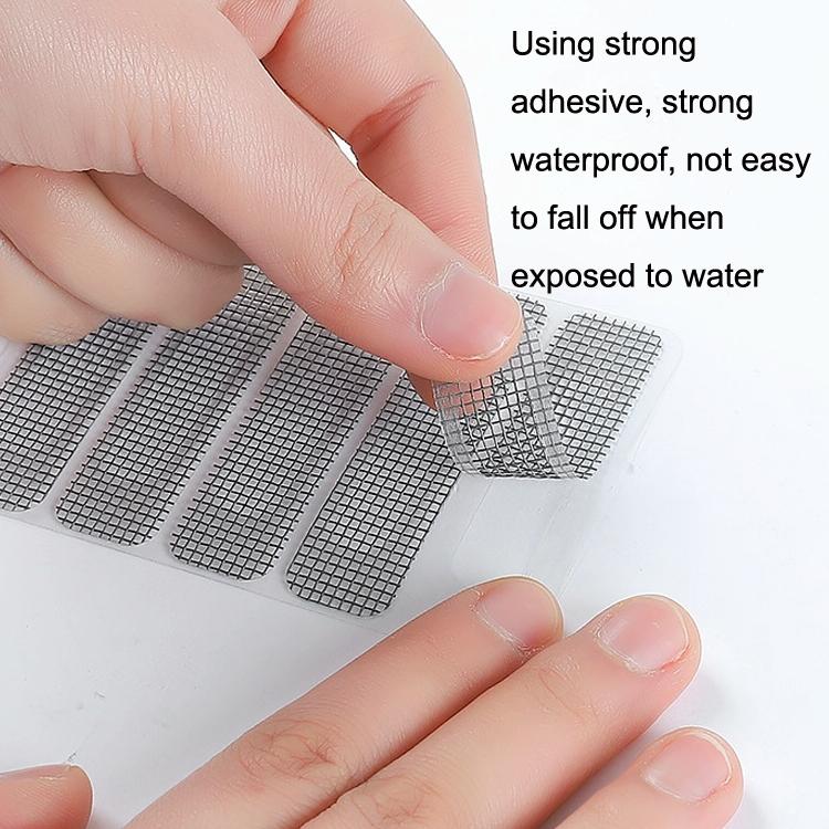 5-piece Self-adhesive Mosquito Stickers for Screen Windows with Drain Holes - White 6