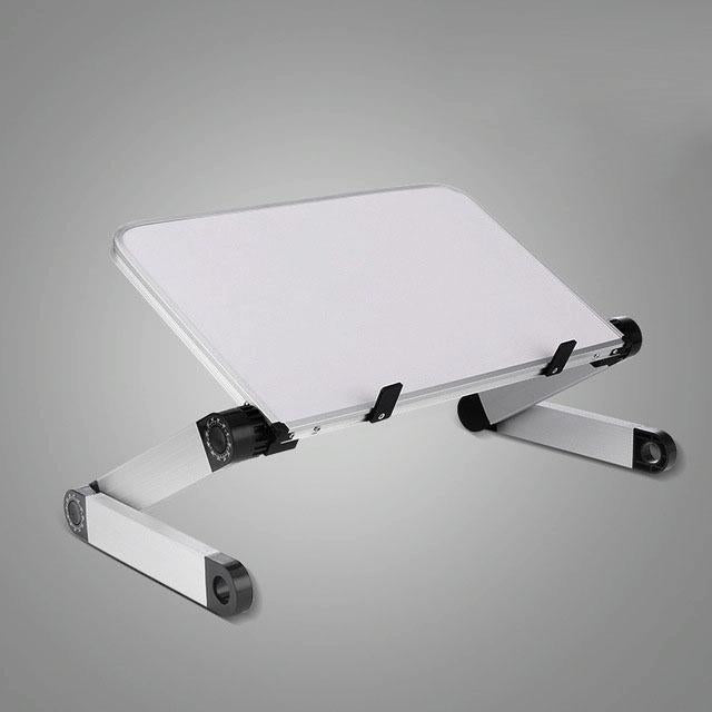 Adjustable Folding Laptop Stand - 360 Degree Rotation Aluminum Alloy - White 9