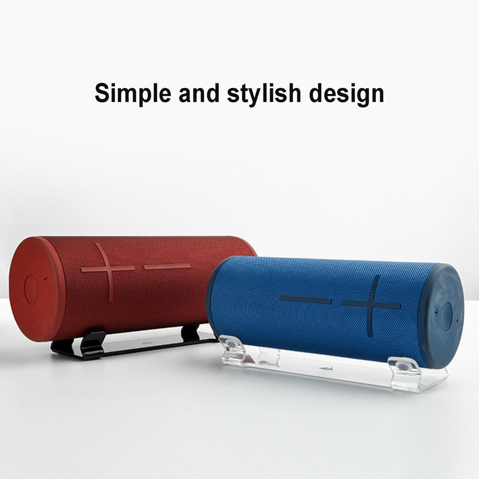 Anti-vibration Desktop Bracket for Bluetooth Speaker - Universal Acrylic Design - Transparent 7