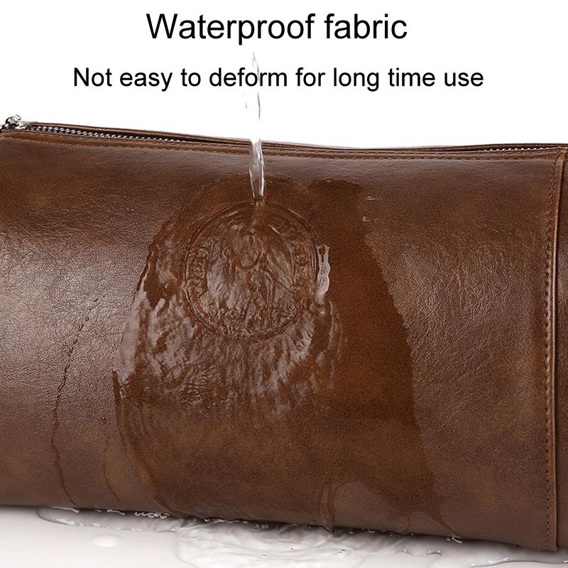 Waterproof Men Crossbody Backpack Large Capacity - Brown 8