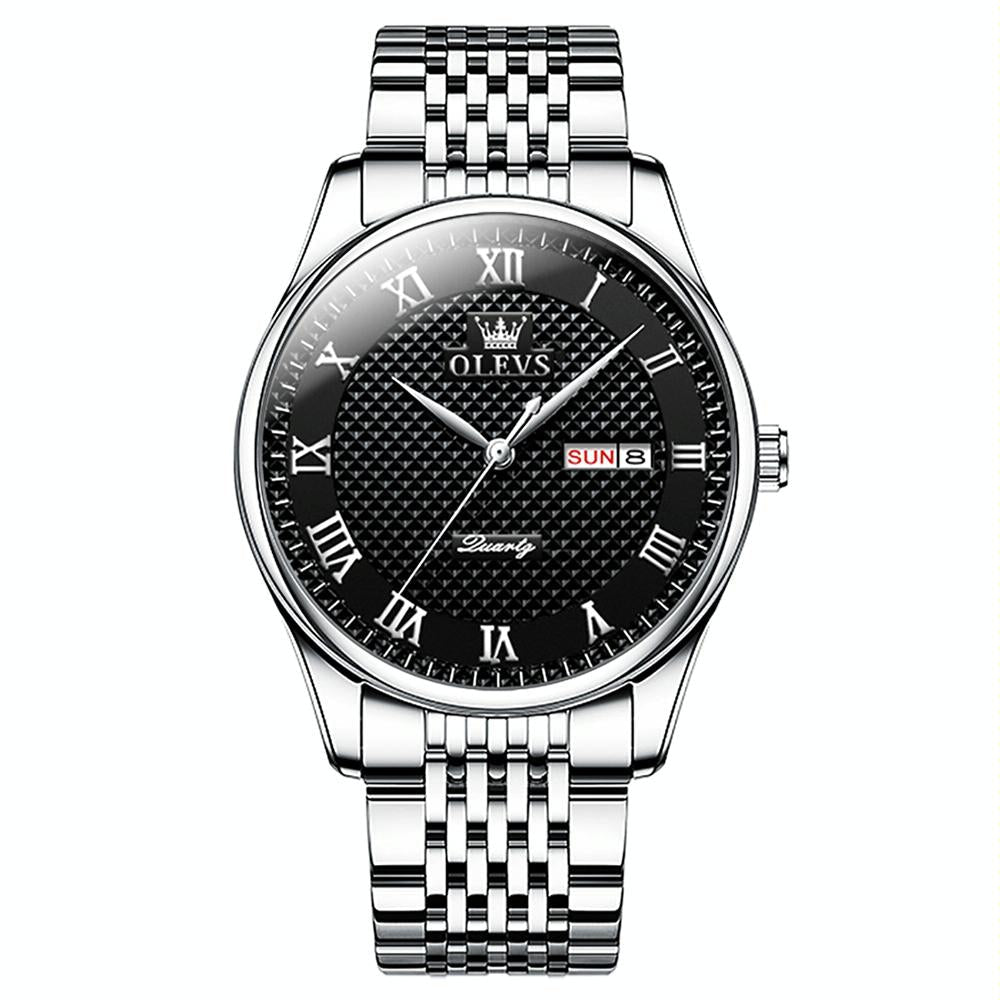 Waterproof Quartz Watch for Men - Multifunctional Business - Black