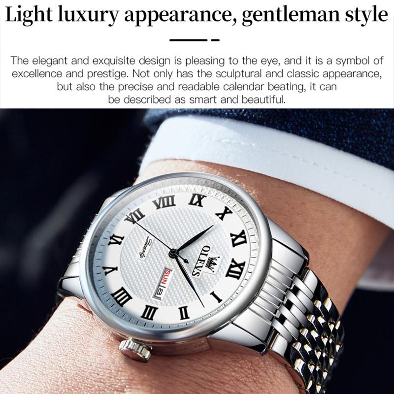 Waterproof Quartz Watch for Men - Multifunctional Business - Black 7