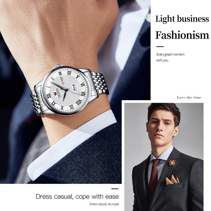 Waterproof Quartz Watch for Men - Multifunctional Business - Black 9