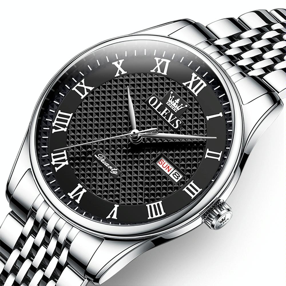 Waterproof Quartz Watch for Men - Multifunctional Business - Black 11