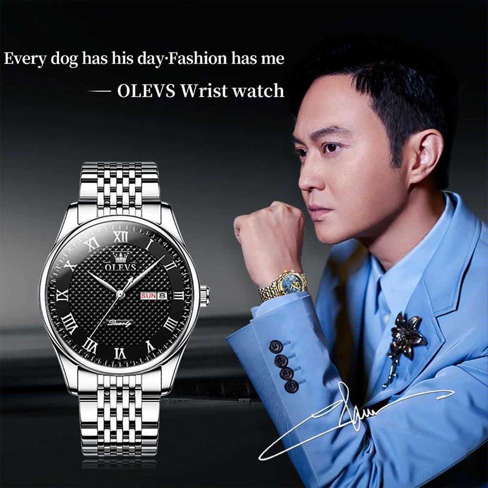 Waterproof Quartz Watch for Men - Multifunctional Business - Black 12
