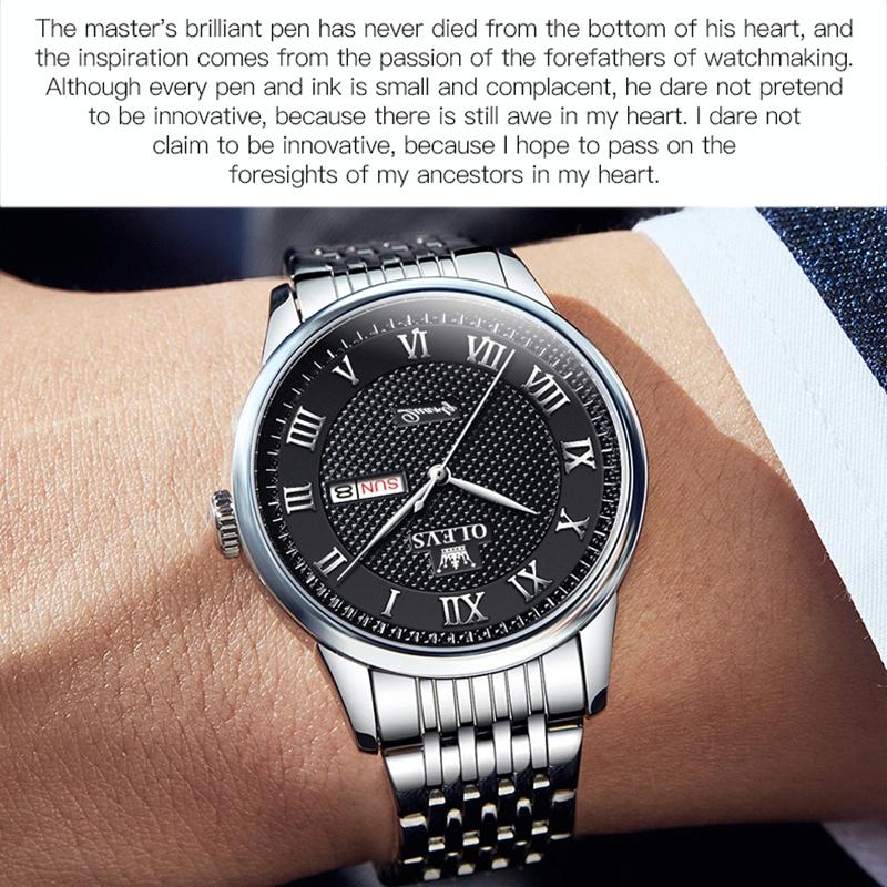 Waterproof Quartz Watch for Men - Multifunctional Business - Black 13