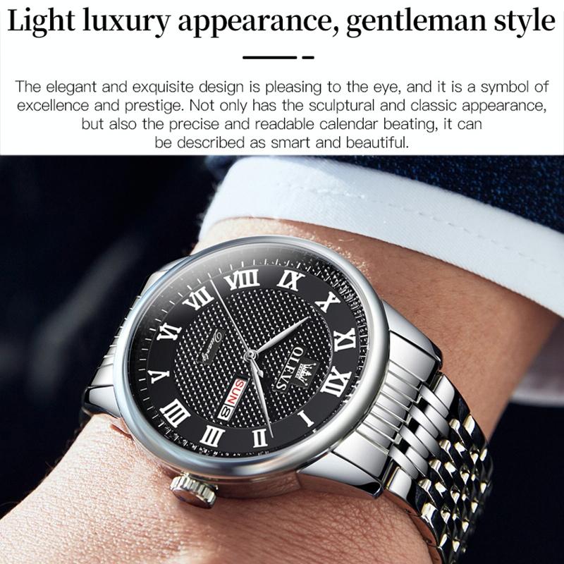 Waterproof Quartz Watch for Men - Multifunctional Business - Black 15