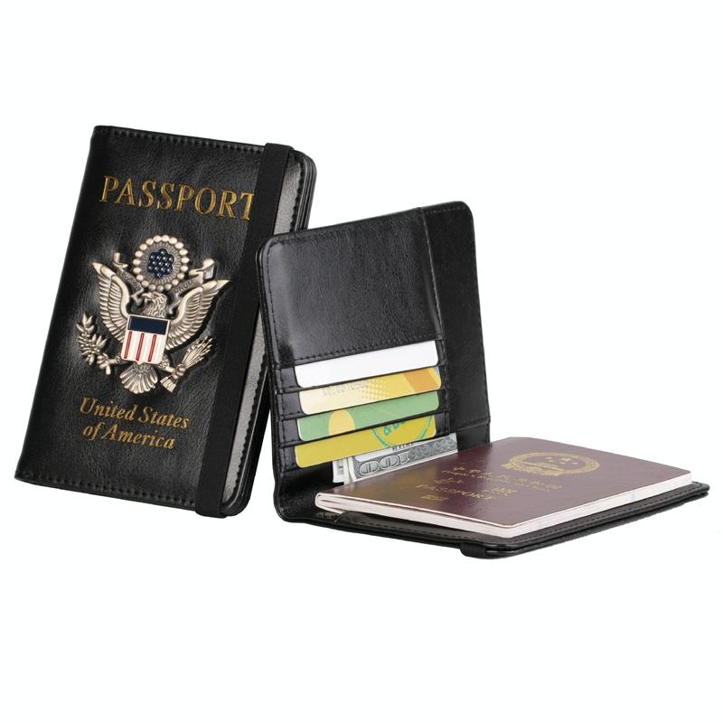 Multi Card Passport Holder Anti Magnetic Wallet - Black 9