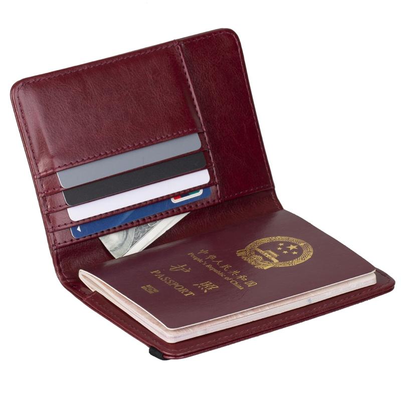 Multi Card Passport Holder Anti Magnetic Wallet - Black 12