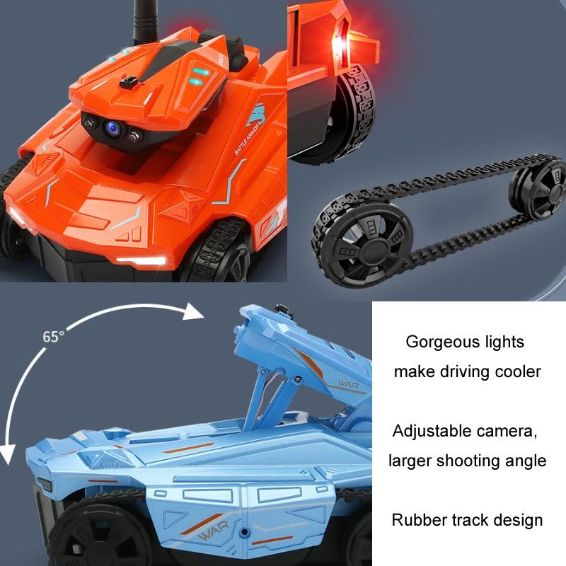 720p Hd Camera Rc Car with Real-time Surveillance and Remote Control - Tank Design - Blue 10