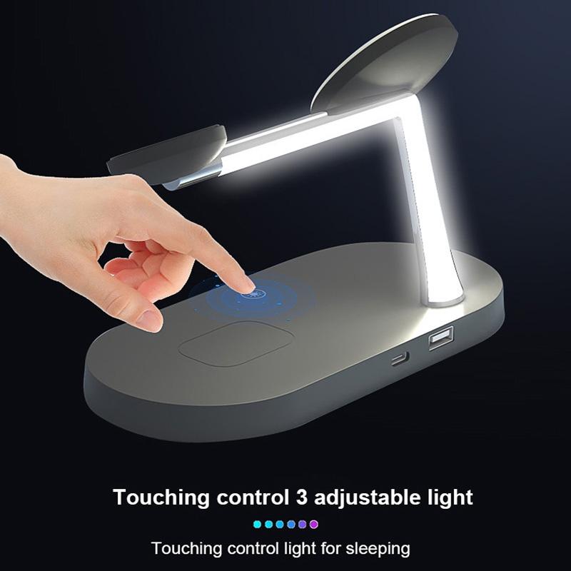 3 In 1 Wireless Charger With Night Light 15W - Black 6