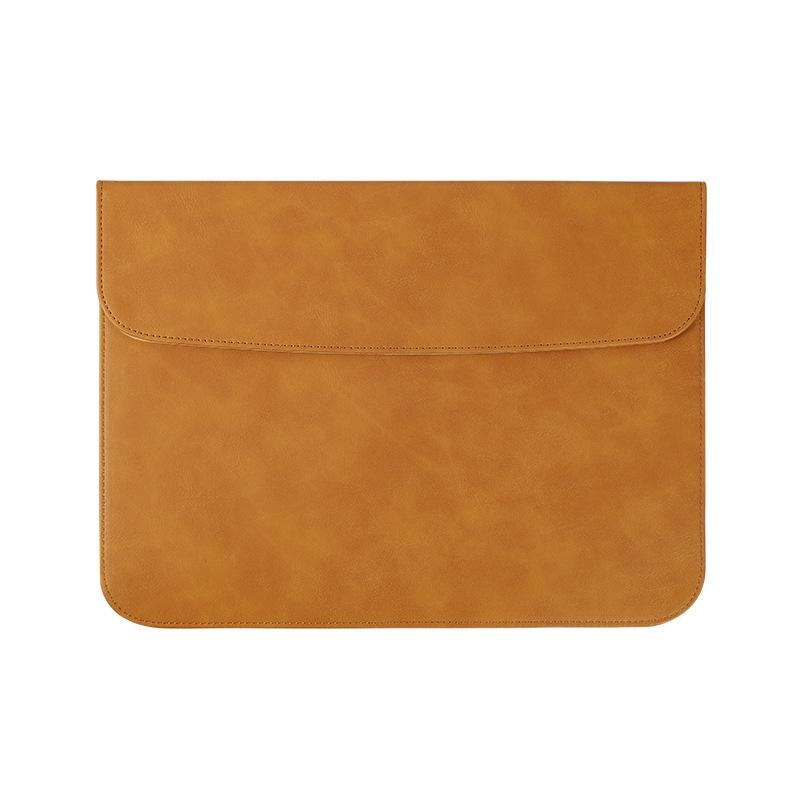 11 / 12 Inch Slim Tablet Case with Magnetic Suction for Laptops - Yellow Brown 11