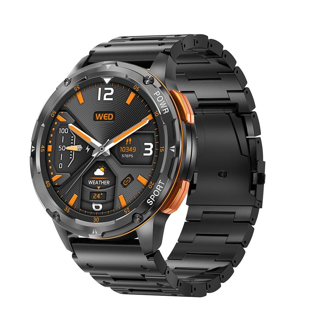 1.43 Inch Amoled Round Screen Steel Strap Smart Watch - Gold 11