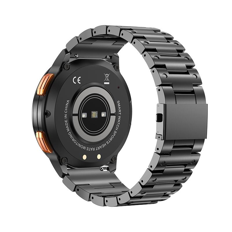 1.43 Inch Amoled Round Screen Steel Strap Smart Watch - Gold 13