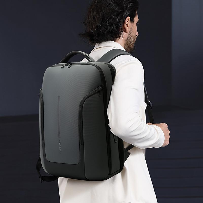 Men Commuter Laptop Backpack - Gray 3