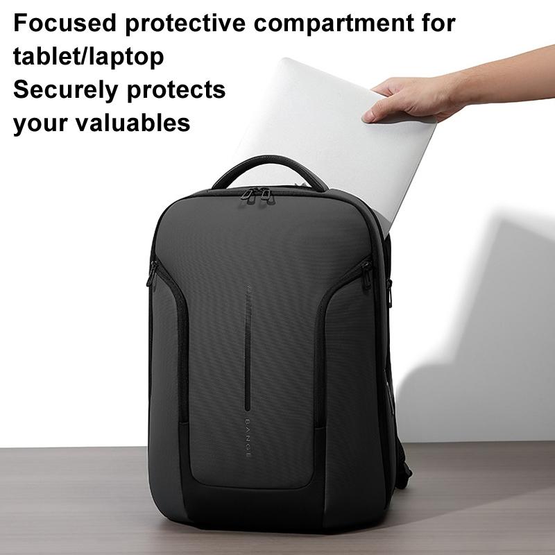 Men Commuter Laptop Backpack - Gray 8