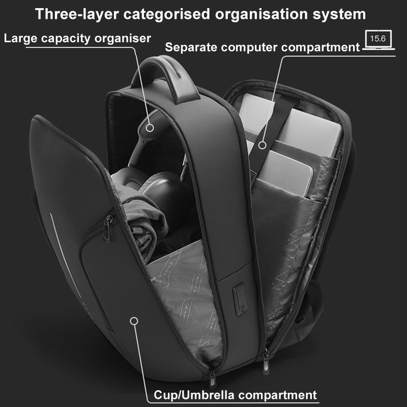 Men Commuter Laptop Backpack - Gray 13