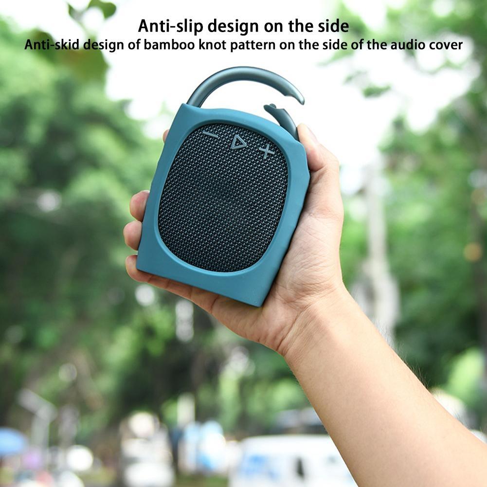 Silicone Case with Straps for Jbl Clip 4 Bluetooth Speaker - Blue 5