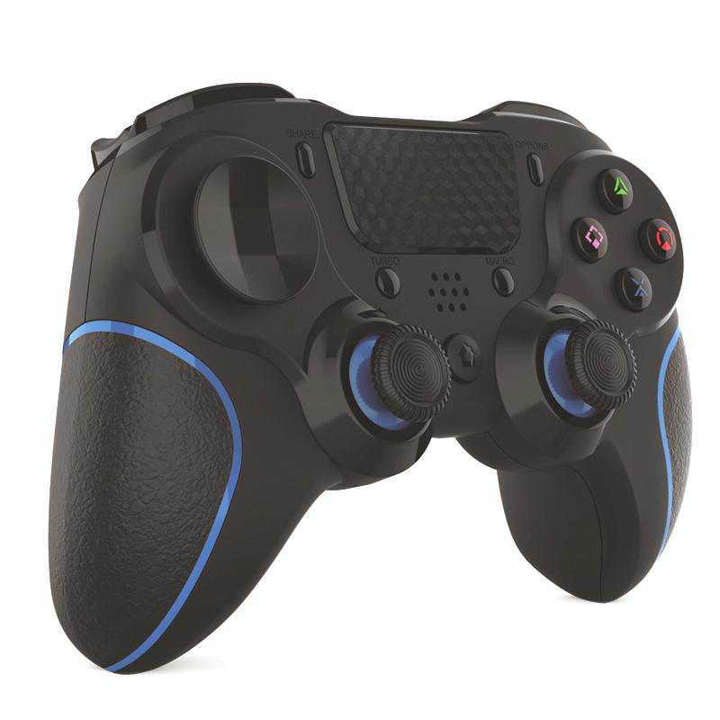 Bluetooth Gamepad for Ps4 Pro with Dual Vibration and Six-axis Control - Blue Black 14